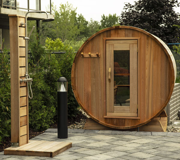 7'x6' (214x182cm) Panoramic Sauna - Clear Cedar