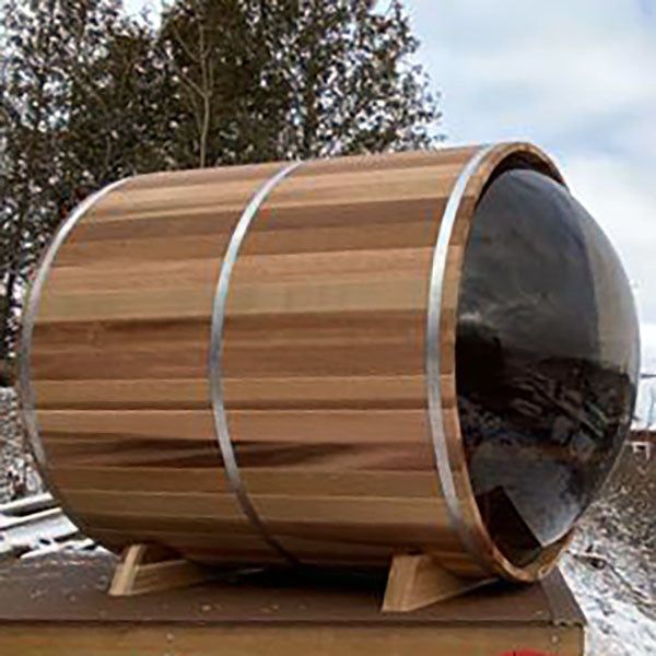 7'x6' (214x182cm) Panoramic Sauna - Clear Cedar