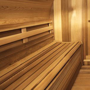 7'x6' (214x182cm) Panoramic Sauna - Clear Cedar