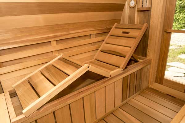 7'x7' (214x214cm) Panoramic Sauna - Clear Cedar