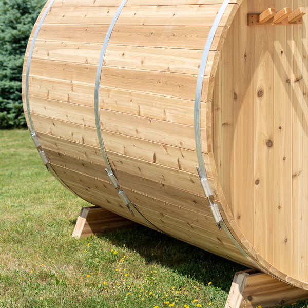 7'x7' (214x214cm) Panoramic Sauna - Knotty Cedar