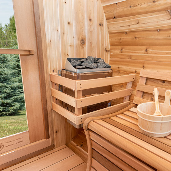 7'x8' (214x244cm) Panoramic Sauna -Knotty Cedar