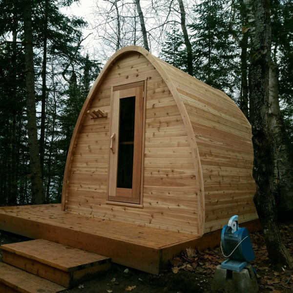 8x6 (244x182cm) POD Sauna -Knotty Cedar