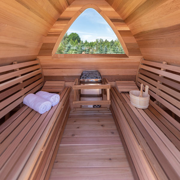 8x6 (244x182cm) POD Sauna -Knotty Cedar