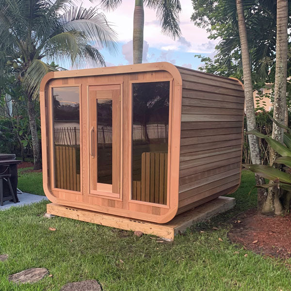 8'x7' (244x214cm) Luna Sauna - Clear Cedar