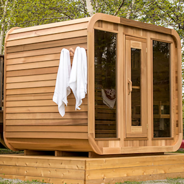 8'x7' (244x214cm) Luna Sauna - Clear Cedar
