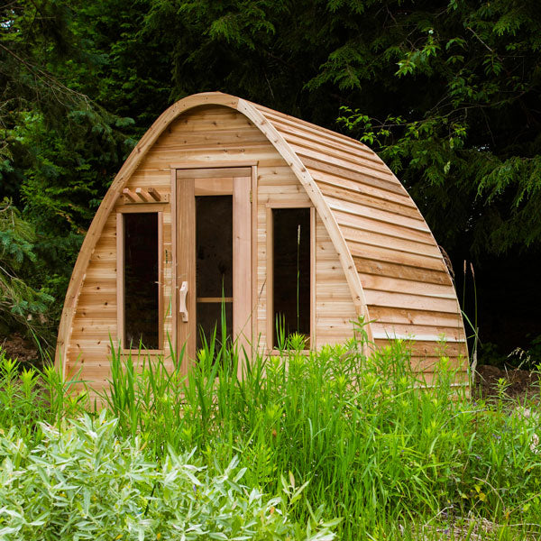 8x7 (244x214cm) POD Sauna -Knotty Cedar