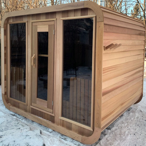 8'x8' (244x244cm) Luna Sauna - Clear Cedar