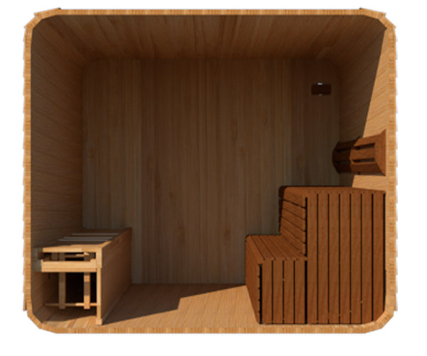 8'x8' (244x244cm) Luna Sauna - Clear Cedar
