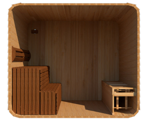 8'x8' (244x244cm) Luna Sauna - Clear Cedar