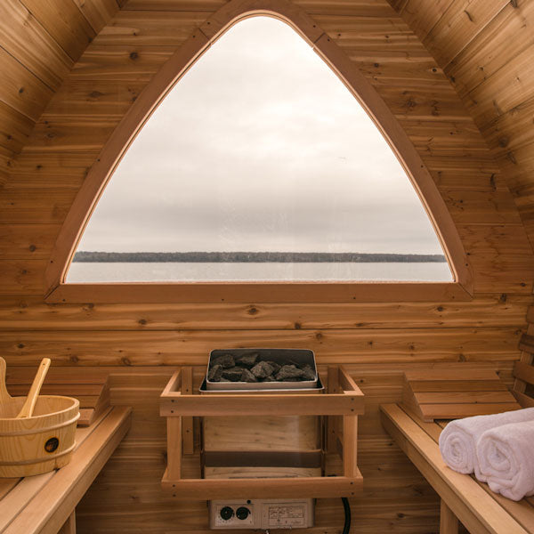 8x8 (244x244cm) POD Sauna -Knotty Cedar