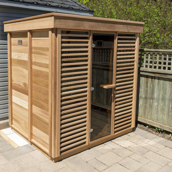 CU570 Outdoor Pure Cube Sauna - Clear Red Cedar