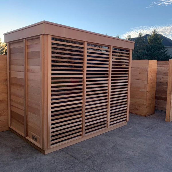 CU580 Outdoor Pure Cube Sauna - Clear Red Cedar