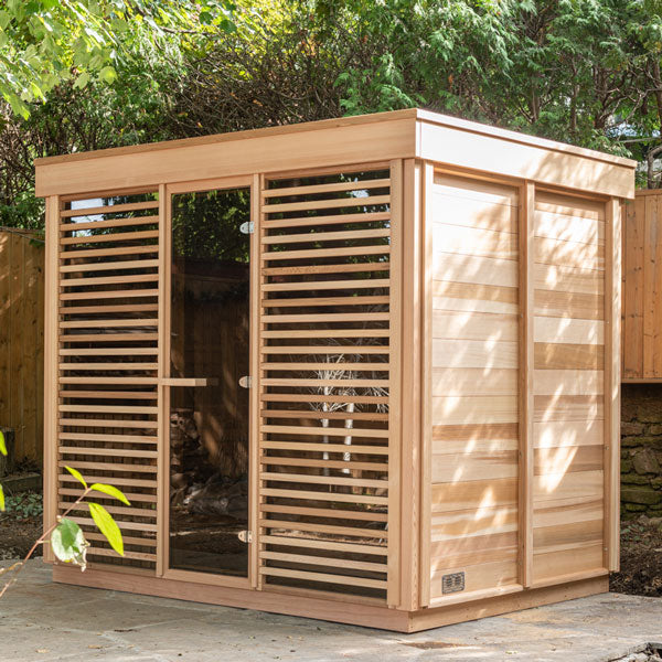 CU670 Outdoor Pure Cube Sauna - Clear Red Cedar