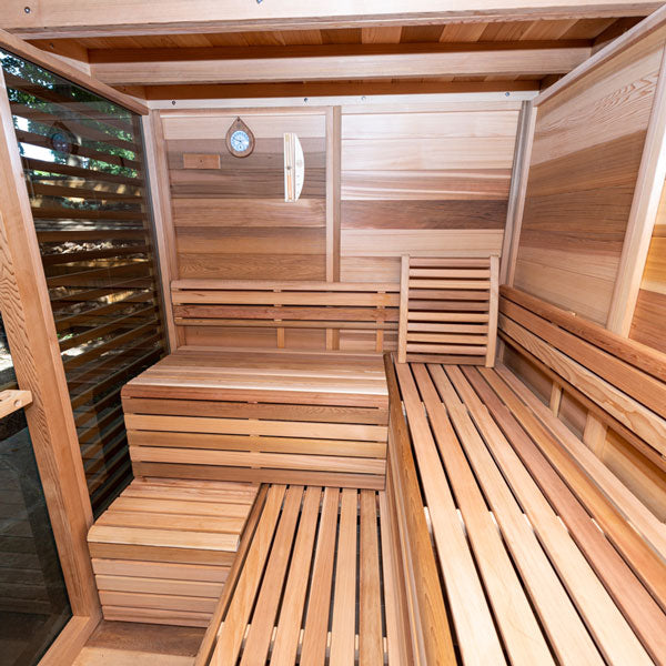CU670 Outdoor Pure Cube Sauna - Clear Red Cedar