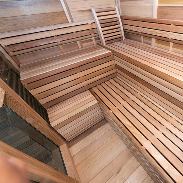 CU670 Outdoor Pure Cube Sauna - Clear Red Cedar