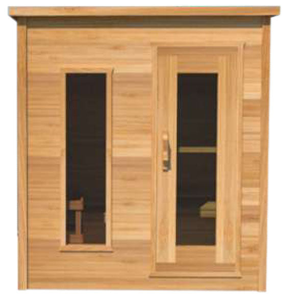 4'x6' (120x182cm) Indoor Cabin Sauna - Clear Red Cedar