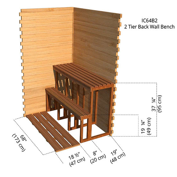 4'x6' (120x182cm) Indoor Cabin Sauna - Clear Red Cedar