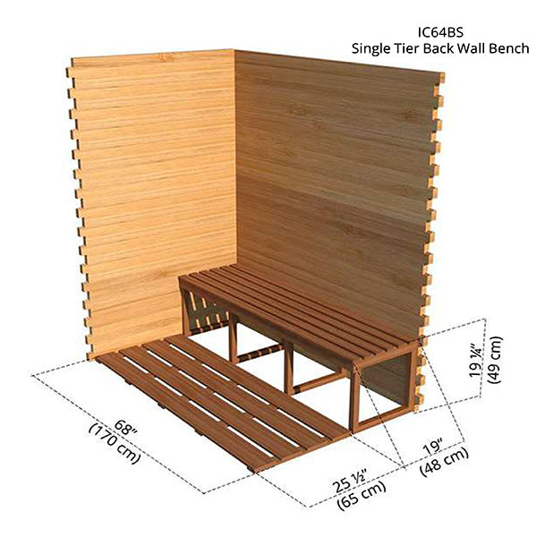 4'x6' (120x182cm) Indoor Cabin Sauna - Clear Red Cedar