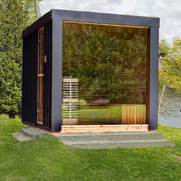 Pure Cube Neptune Sauna - Knotty Red Cedar