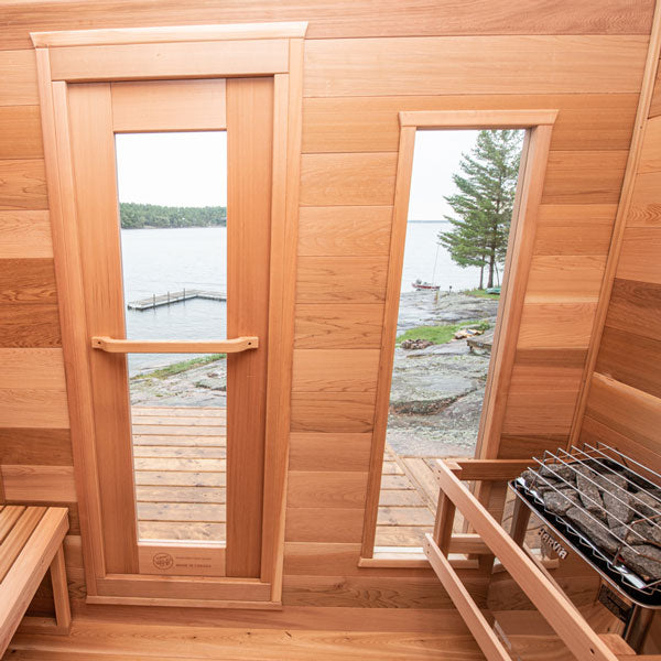 5'x6' (150x182cm) Outdoor Cabin Sauna - Clear Cedar