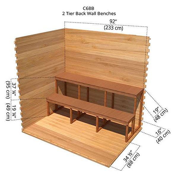 6'x8' (182x244cm) Outdoor Cabin Sauna - Knotty Cedar