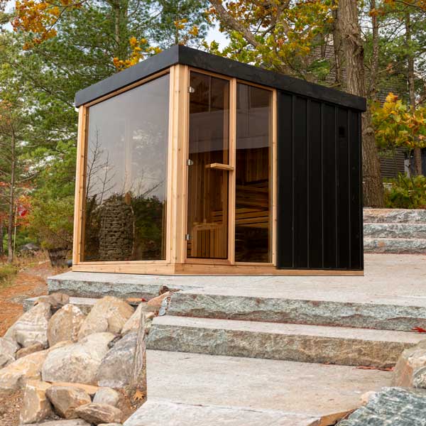 Pure Cube Orion Sauna - Knotty Red Cedar