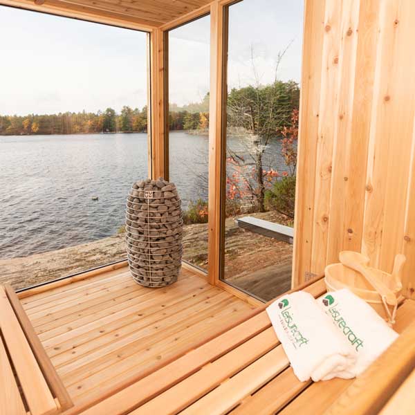 Pure Cube Orion Sauna - Knotty Red Cedar