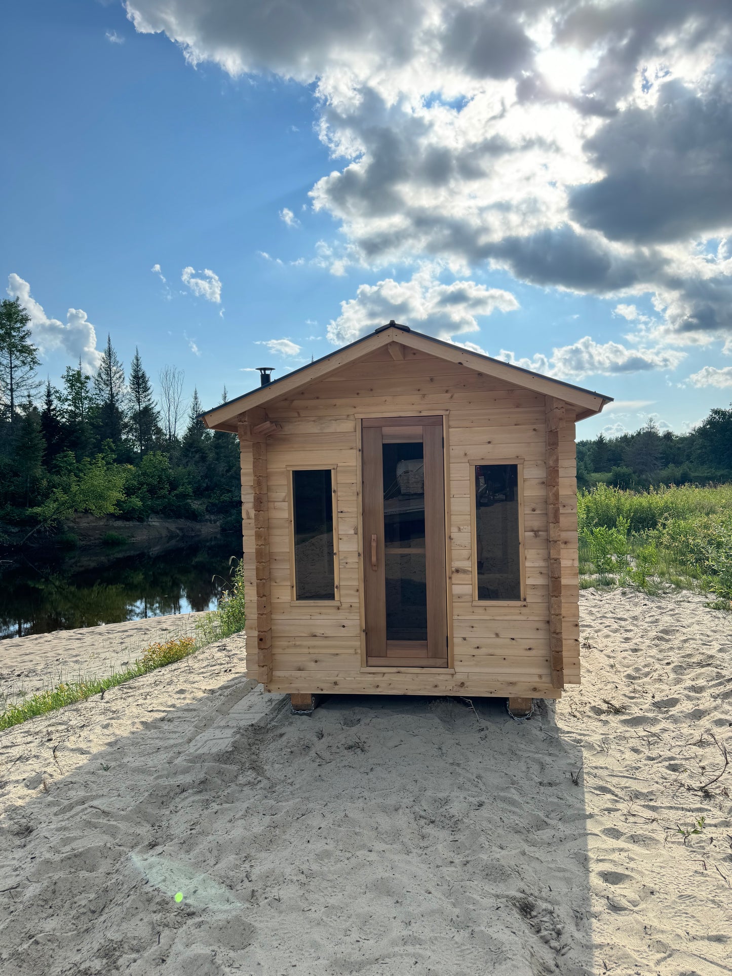 Bunkie 8x12 Sauna with 4’ Changeroom