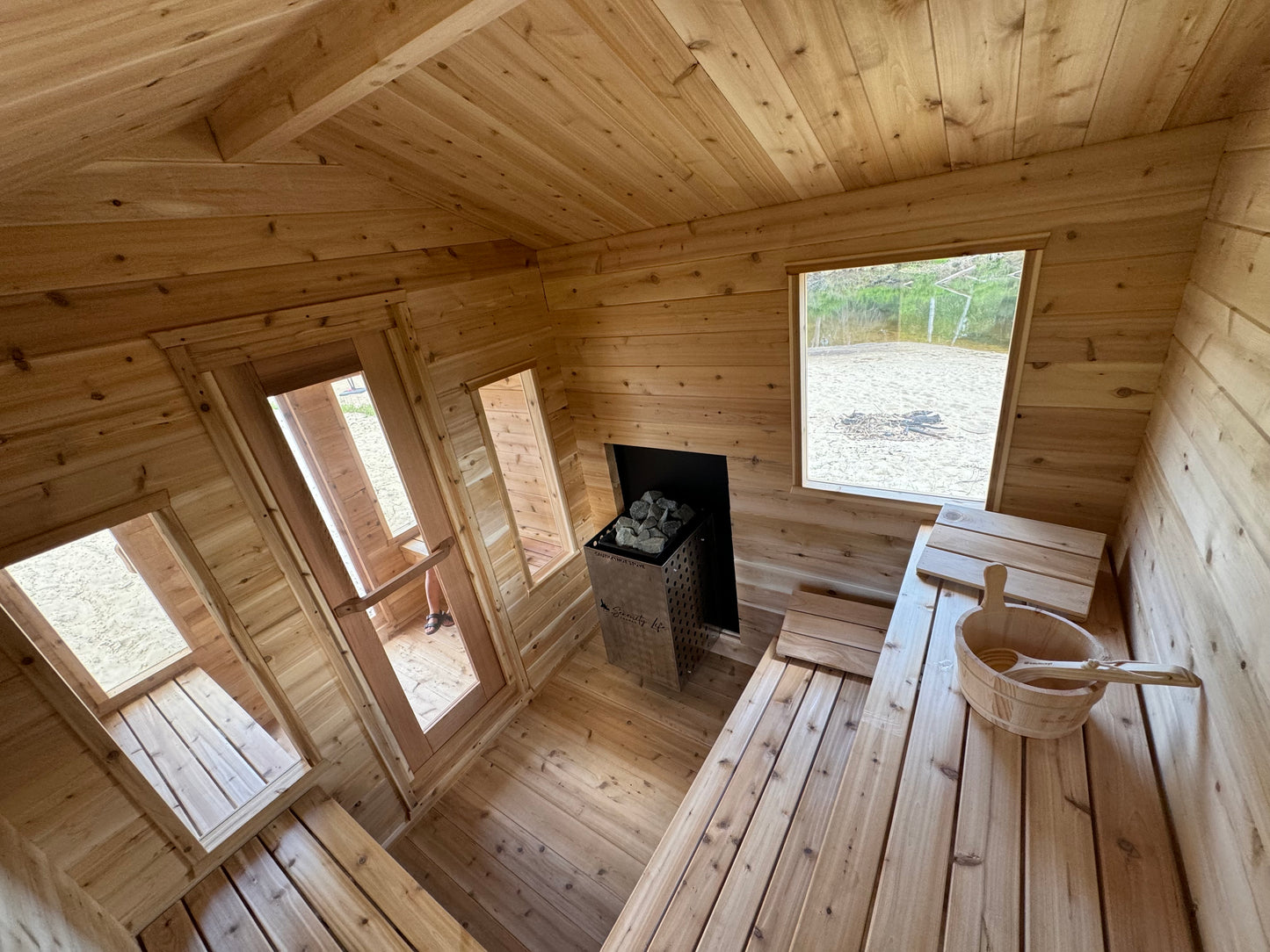 Bunkie 8x12 Sauna with 4’ Changeroom