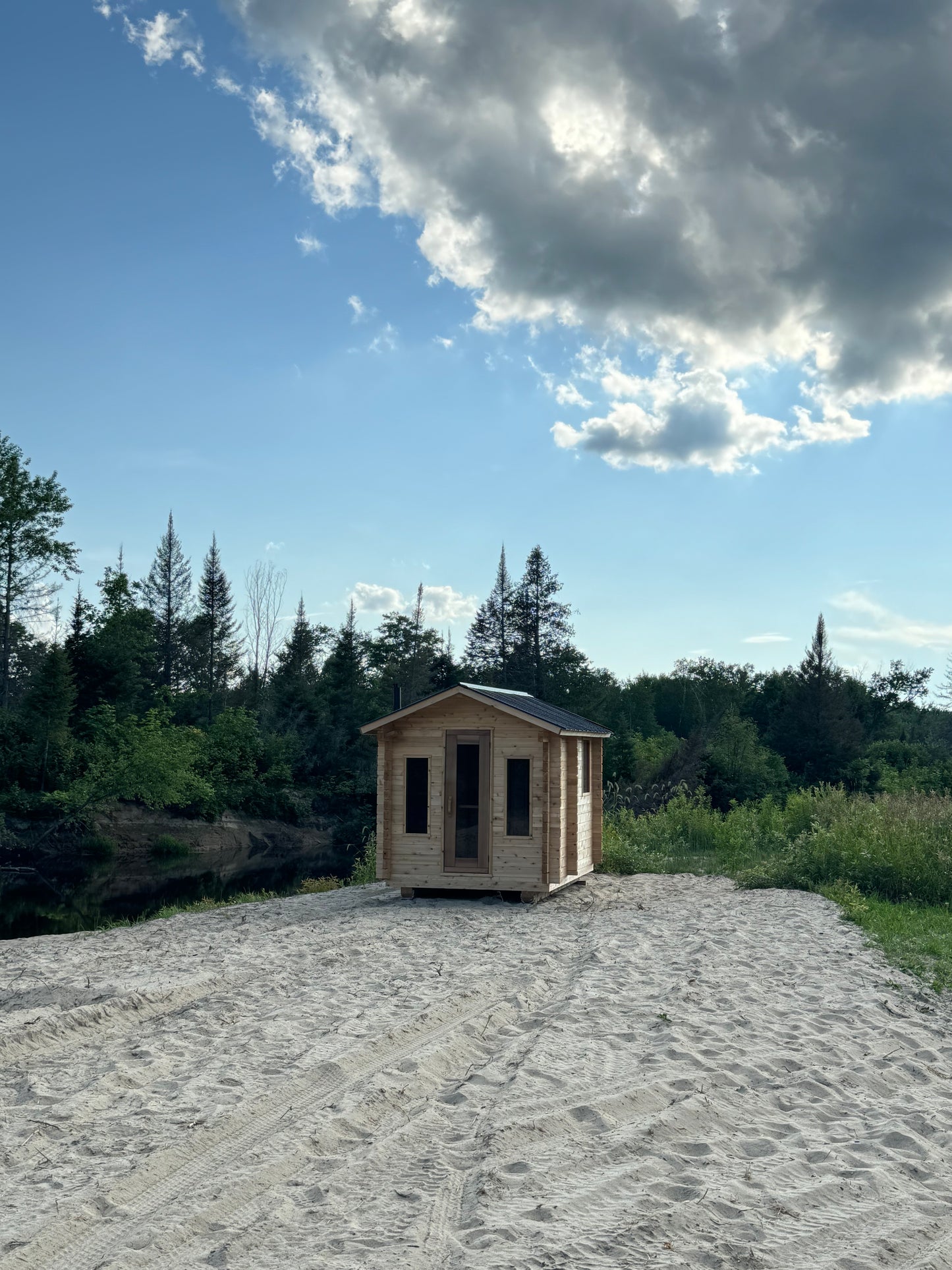 Bunkie 8x12 Sauna with 4’ Changeroom